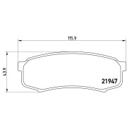 BREMBO P83024 Тормозные колодки задние для TOYOTA Land Cruiser Prado (_J12_) I Hilux VI Pickup