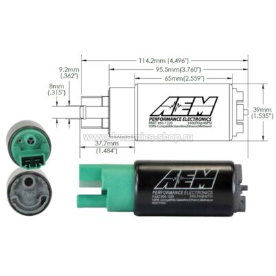 AEM 50-1220 Насос топливный 340 л/ч I Совместимый с E85 (65 мм, со смещенным входом) AEM 50-1220 Насос топливный 340 л/ч I Совместимый с E85 (65 мм, со смещенным входом)