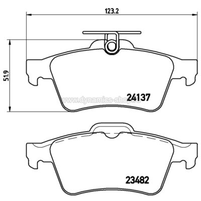 BREMBO P 59 042 Колодки задние для FORD Focus III, MAZDA 3 I 5, OPEL Vectra BREMBO P 59 042 Колодки задние для FORD Focus III, MAZDA 3 I 5, OPEL Vectra