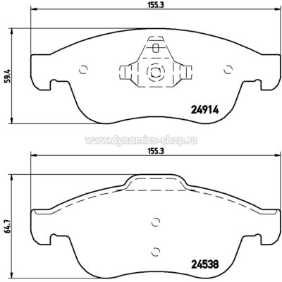 BREMBO P 68 050 Колодки передние для NISSAN Juke I Terrano, RENAULT Captur I Clio I Duster BREMBO P 68 050 Колодки передние для NISSAN Juke I Terrano, RENAULT Captur I Clio I Duster