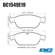 DC BRAKES DC1549E19 Колодки RT.2 передние для AUDI A6 Allroad I A7 I A8