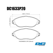 DC BRAKES DC1633P20 Колодки Street STR.S+ передние для AUDI A3 I S3, VOLKSWAGEN Golf MK7 R I Passat, SKODA Octavia RS
