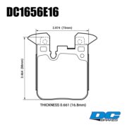 DC BRAKES DC1656E16 Колодки RT.2 задние для BMW M2 I M3 I M4