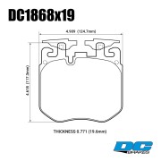 DC BRAKES DC1868P19 Колодки STR.S+ передние для BMW 3 серии Touring, 5 серии I 6 серии Gran Turismo I X5 I X6 I X7