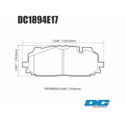 DC BRAKES DC1894E17 Колодки RT.2 передние для AUDI A4 I A5 I A6 I A7 Sportback I A8 I Q5 I Q7 I Q8, VOLKSWAGEN Touareg