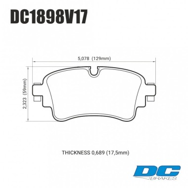 DC BRAKES DC1898V17 Колодки STR.S задние для AUDI A4 I A4 Allroad I A5 I A5 Sportback I A6 I A7 Sportback I A8 I Q5 I Q7 DC BRAKES DC1898V17 Колодки STR.S задние для AUDI A4 I A4 Allroad I A5 I A5 Sportback I A6 I A7 Sportback I A8 I Q5 I Q7