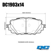 DC BRAKES DC1903E14 Колодки RT.2 передние для MAZDA Eunos ユーノス I MX-5 I Miata, FIAT 124 Spider