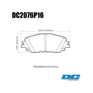 DC BRAKES DC2076P16 Колодки STR.S+ передние для TOYOTA Camry I Rav4, LEXUS ES I UX DC BRAKES DC2076P16 Колодки STR.S+ передние для TOYOTA Camry I Rav4, LEXUS ES I UX