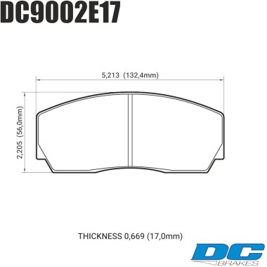 DC BRAKES DC9002E17 Колодки RT.2 передние для AP RACING CP5200 I PROMA TM 2.356, TM 2.332, TM 2.316 DC BRAKES DC9002E17 Колодки RT.2 передние для AP RACING CP5200 I PROMA TM 2.356, TM 2.332, TM 2.316