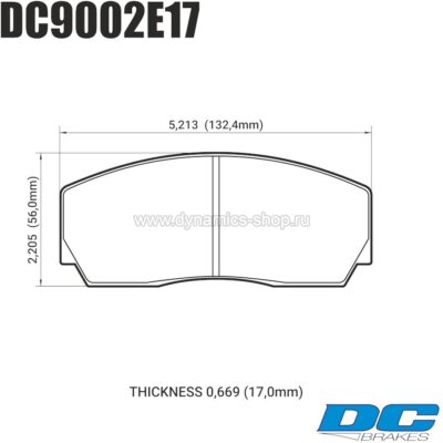 DC BRAKES DC9002E17 Колодки RT.2 передние для AP RACING CP5200 I PROMA TM 2.356, TM 2.332, TM 2.316 DC BRAKES DC9002E17 Колодки RT.2 передние для AP RACING CP5200 I PROMA TM 2.356, TM 2.332, TM 2.316