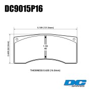 DC BRAKES DC9015P16 Колодки Street STR.S+ для гоночных суппортов F4 BREMBO F/R 4POT, ALCON, JBT (FB4P1)