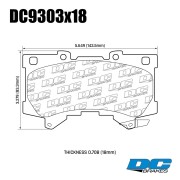 DC BRAKES DC9303R18 Колодки Street HD+ передние для TOYOTA Land Cruiser 300, LEXUS LX500d I LX600
