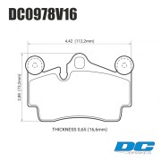 DC BRAKES DC0978V16 Колодки Street STR.S задние для PORSCHE Cayenne, AUDI Q7, VOLKSWAGEN Touareg