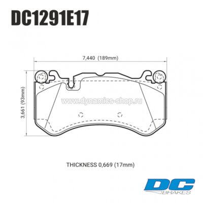 DC BRAKES DC1291E17 Колодки RT.2 передние для AUDI RS6 I MERCEDES C63 AMG I AMG GT DC BRAKES DC1291E17 Колодки RT.2 передние для AUDI RS6 I MERCEDES C63 AMG I AMG GT