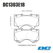 DC BRAKES DC1303E18 Колодки RT.2 передние для TOYOTA Land Cruiser 200, Tundra I Sequoia, LEXUS LX450D I LX570