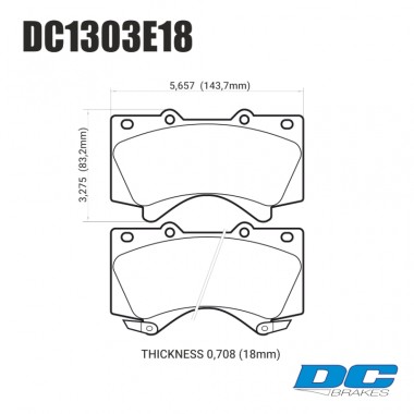 DC BRAKES DC1303E18 Колодки RT.2 передние для TOYOTA Land Cruiser 200, Tundra I Sequoia, LEXUS LX450D I LX570 DC BRAKES DC1303E18 Колодки RT.2 передние для TOYOTA Land Cruiser 200, Tundra I Sequoia, LEXUS LX450D I LX570