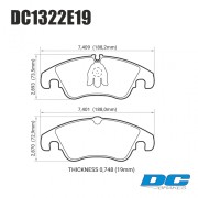 DC BRAKES DC1322E19 Колодки RT.2 для AUDI A4 I Q5 I S4 I S5