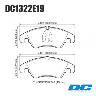 DC BRAKES DC1322E19 Тормозные колодки RT.2 для AUDI A4 I Q5 I S4 I S5 DC BRAKES DC1322E19 Тормозные колодки RT.2 для AUDI A4 I Q5 I S4 I S5