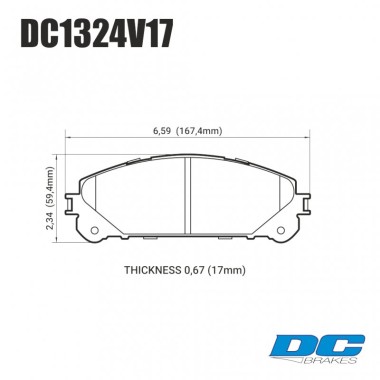 DC BRAKES DC1324V17 Тормозные колодки Street STR.S передние для TOYOTA Highlander I Sienna, LEXUS RX350 DC BRAKES DC1324V17 Тормозные колодки Street STR.S передние для TOYOTA Highlander I Sienna, LEXUS RX350