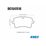 DC BRAKES DC1547E16 Колодки RT.2 задние для AUDI A6 I A7 Sportback