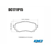 DC BRAKES DC1711P15 Колодки Street STR.S+ передние для MAZDA 6 I CX-4