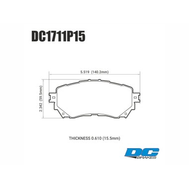 DC BRAKES DC1711P15 Колодки Street STR.S+ передние для MAZDA 6 I CX-4 DC BRAKES DC1711P15 Колодки Street STR.S+ передние для MAZDA 6 I CX-4