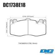DC BRAKES DC1738E18 Колодки RT.2 передние для BMW X5 M (F85) I X6 M (F86)