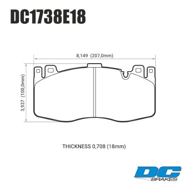 DC BRAKES DC1738E18 Тормозные колодки RT.2 передние для BMW X5 M (F85) I X6 M (F86) DC BRAKES DC1738E18 Тормозные колодки RT.2 передние для BMW X5 M (F85) I X6 M (F86)