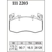 DIXCEL Z-111 2203 Колодки Z type передние для MERCEDES A-Класс I AMG A45 (W177) I AMG CLA 45 I AMG GLA 45