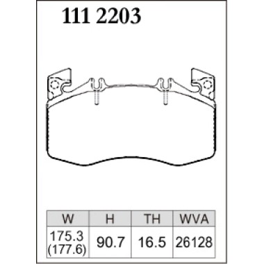 DIXCEL Z-111 2203 Колодки Z type передние для MERCEDES A-Класс I AMG A45 (W177) I AMG CLA 45 I AMG GLA 45 DIXCEL Z-111 2203 Колодки Z type передние для MERCEDES A-Класс I AMG A45 (W177) I AMG CLA 45 I AMG GLA 45