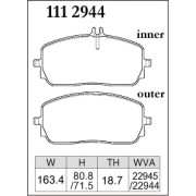 DIXCEL P-111 2944 Колодки Premium type передние для MERCEDES А-Класс (W177) I CLA (C118) I GLA (H247) I GLE (V167)