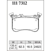 DIXCEL Z-111 7312 Колодки Z type передние для MERCEDES А-Класс I A45 AMG (W176) I CLA Coupe I GLA