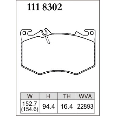 DIXCEL M-111 8302 Колодки M type передние для MERCEDES A35 AMG 4-matic I A45 AMG I AMG CLA I AMG CLB DIXCEL M-111 8302 Колодки M type передние для MERCEDES A35 AMG 4-matic I A45 AMG I AMG CLA I AMG CLB