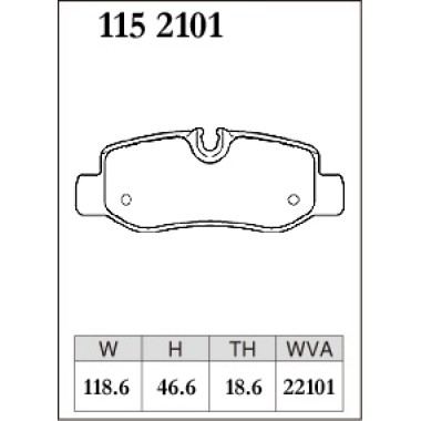 DIXCEL P-115 2101 Тормозные колодки Premium type задние для MERCEDES eVITO Van I Marco Polo I V-Класс I Vito DIXCEL P-115 2101 Тормозные колодки Premium type задние для MERCEDES eVITO Van I Marco Polo I V-Класс I Vito