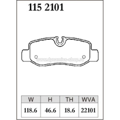 DIXCEL P-115 2101 Колодки Premium type задние для MERCEDES EQV (W447) I Marco Polo Camper (W447) 300 CDI 4-matic DIXCEL P-115 2101 Колодки Premium type задние для MERCEDES EQV (W447) I Marco Polo Camper (W447) 300 CDI 4-matic