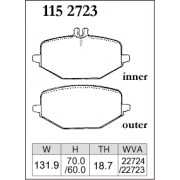 DIXCEL P-115 2723 Колодки Premium type задние для MERCEDES GLE (V167) I GLS (X167)