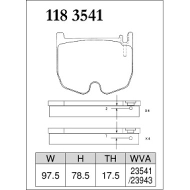 DIXCEL ES-118 3541 Колодки Extra Speed передние для MERCEDES CLS I E-Класс I S-Класс I SL-Класс DIXCEL ES-118 3541 Колодки Extra Speed передние для MERCEDES CLS I E-Класс I S-Класс I SL-Класс