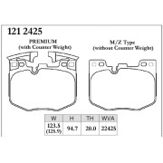 DIXCEL Z-121 2425 Колодки Z type передние для TOYOTA Supra スープラA90 I DB42(RZ) I 3.0L, BMW 3 серии I 5 серии