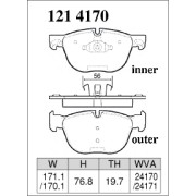 DIXCEL P-121 4170 Тормозные колодки Premium type передние для BMW X4 I X5 I X6