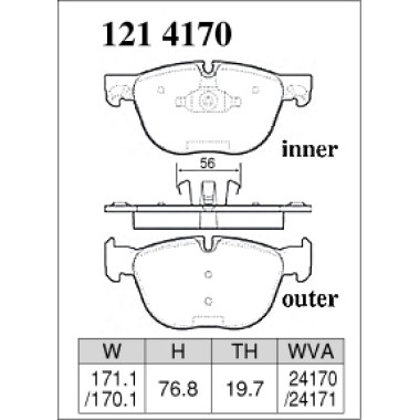DIXCEL P-121 4170 Тормозные колодки Premium type передние для BMW X4 I X5 I X6 DIXCEL P-121 4170 Тормозные колодки Premium type передние для BMW X4 I X5 I X6