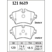 DIXCEL P-121 8619 Колодки Premium type передние для BMW 1 серии I 2 серии I X1 I X2 I X3 I Z4 Roadster, MINI Clubman