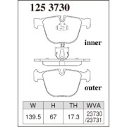 DIXCEL P-125 3730 Колодки Premium type задние для BMW 1 серии Coupe I M3 I 5 серии (E61) I 6 серии (E63) I 7 серии I X5 I X6 BENTLEY Arnage