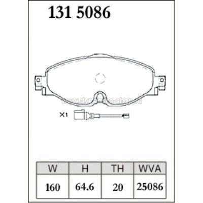 DIXCEL ES-131 5086 Колодки Extra Speed передние для AUDI A3 I TT I VOLKSWAGEN Golf 7 DIXCEL ES-131 5086 Колодки Extra Speed передние для AUDI A3 I TT I VOLKSWAGEN Golf 7