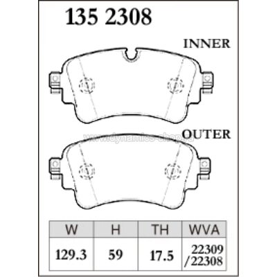 DIXCEL ES-135 2308 Колодки Extra Speed задние для AUDI A4 I A4 Allroad I A5 I A5 Sportback I A6 I A7 Sportback I A8 I Q5 I Q7 DIXCEL ES-135 2308 Колодки Extra Speed задние для AUDI A4 I A4 Allroad I A5 I A5 Sportback I A6 I A7 Sportback I A8 I Q5 I Q7