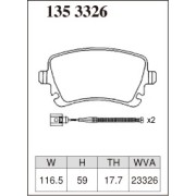 DIXCEL M-135 3326 Колодки M type задние для AUDI A6 I A8 I RS4 I RS6, VW Multivan, BENTLEY Continental