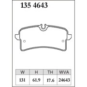 DIXCEL ES-135 4643 Колодки Extra Speed задние для PORSCHE Macan (95B)
