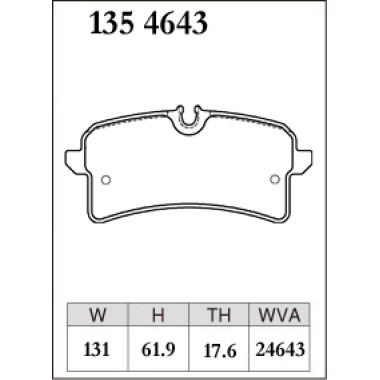 DIXCEL ES-135 4643 Колодки Extra Speed задние для PORSCHE Macan (95B) DIXCEL ES-135 4643 Колодки Extra Speed задние для PORSCHE Macan (95B)