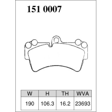 DIXCEL P-151 0007 Колодки Premium type передние для PORSCHE Cayenne, AUDI Q7, VOLKSWAGEN Touareg DIXCEL P-151 0007 Колодки Premium type передние для PORSCHE Cayenne, AUDI Q7, VOLKSWAGEN Touareg