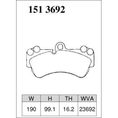 DIXCEL ES-151 3692 Колодки Extra Speed передние для PORSCHE Cayenne, MERCEDES G-Класс, VOLKSWAGEN Touareg DIXCEL ES-151 3692 Колодки Extra Speed передние для PORSCHE Cayenne, MERCEDES G-Класс, VOLKSWAGEN Touareg
