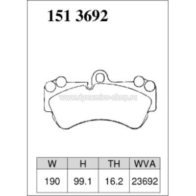 DIXCEL ES-151 3692 Колодки Extra Speed передние для PORSCHE Cayenne, MERCEDES G-Класс, VOLKSWAGEN Touareg DIXCEL ES-151 3692 Колодки Extra Speed передние для PORSCHE Cayenne, MERCEDES G-Класс, VOLKSWAGEN Touareg